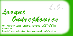 lorant ondrejkovics business card